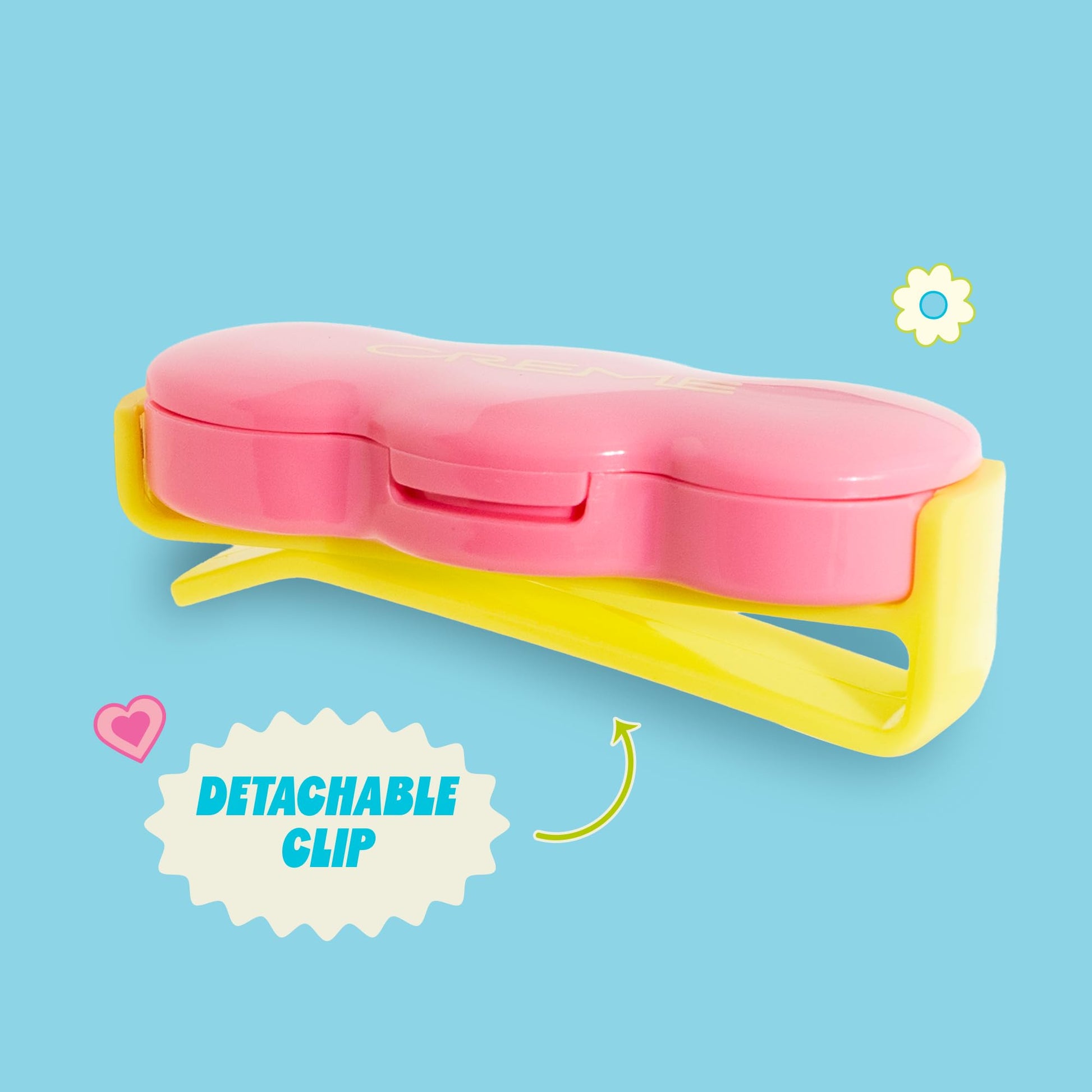 The Crème Shop Shimmer Pop Clip-On Lip Gloss | Korean Makeup, Cute Clip Accessory, Hydrating, Non-Sticky, Shea Butter, Hyaluronic Acid, Vitamine E- Nude Orbit The Crème ShopAu supplements