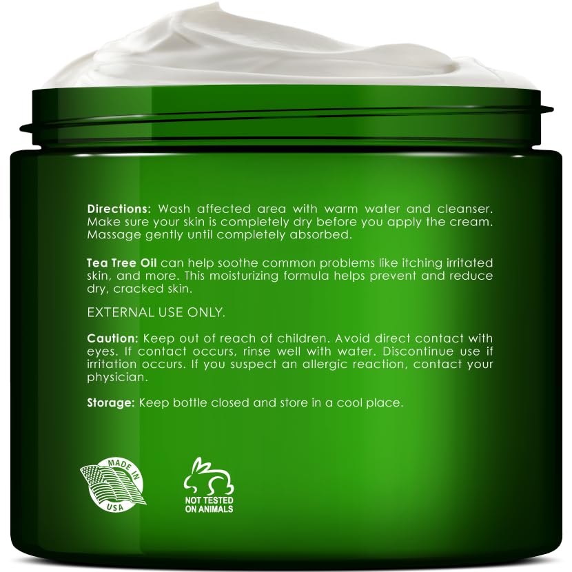New York Biology Tea Tree Oil Foot Cream for Dry Cracked Feet, Athletes Foot, Nail Fungus NEW YORK BIOLOGY THE ULTIMATE COSMECEUTICALSUS supplements