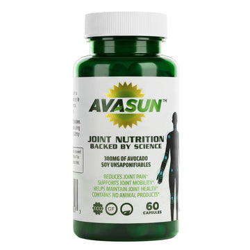 ASU Joint Support Supplement – 300mg Avocado Soy Unsaponifiables for Joint Comfort, Mobility & Cartilage Health, Clinically Studied, Plant-Based, Non-GMO, Gluten-Free, 60 Capsules (2 Month Supply) AvaSunAu supplements