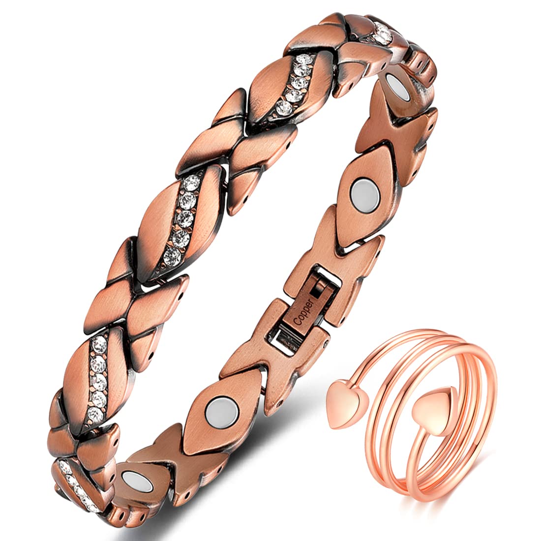 Vicmag Copper Bracelet for Women 99.9% Solid Pure Copper Valentine's Day Gift for Her with Adjustment Tool VicmagAu supplements