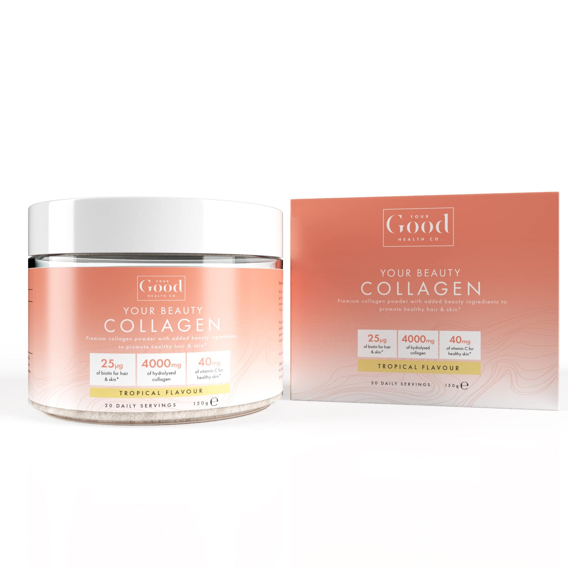 Your Good Health Co. – Your Beauty Premium Collagen Powder, Tropical | 150g Your Good Health Co.Au supplements