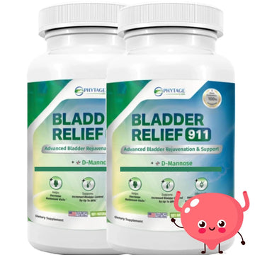 Phytage Labs Bladder Relief 911 Detoxifying Strength - for Men and Women Provides Bladder Support, 60 Veggie Capsules - 2 Pack Phytage LabsAu supplements