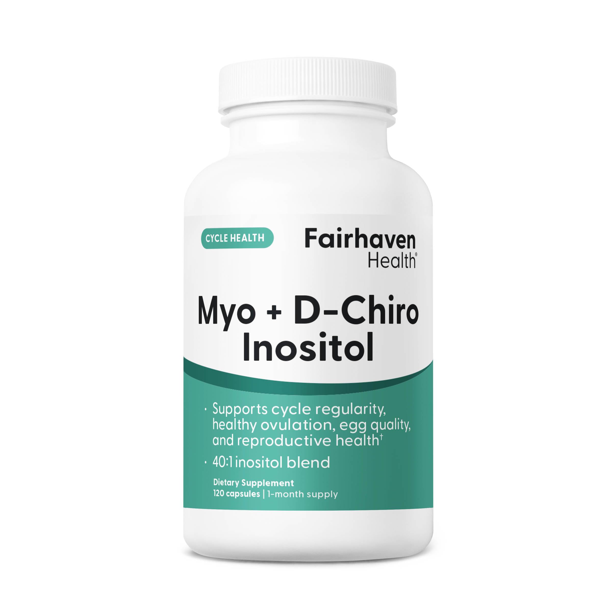 Fairhaven Health Myo-Inositol and D-Chiro Inositol Supplement for Women | 40:1 Ratio | Female Fertility Supplement for Women and Hormone Balance* | Vegan | 120 Myo & D-Chiro Inositol Capsules Fairhaven HealthAu supplements