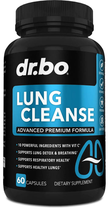 Lung Cleanse Support Supplement - Respiratory Supplements to Quit & Stop Smoking Aids - Herbal Detox for Lungs & Bronchial Health - Smokers Cleanser Breathe Aid for Mucus Clear Relief - 60 Capsules DR. BOAu supplements