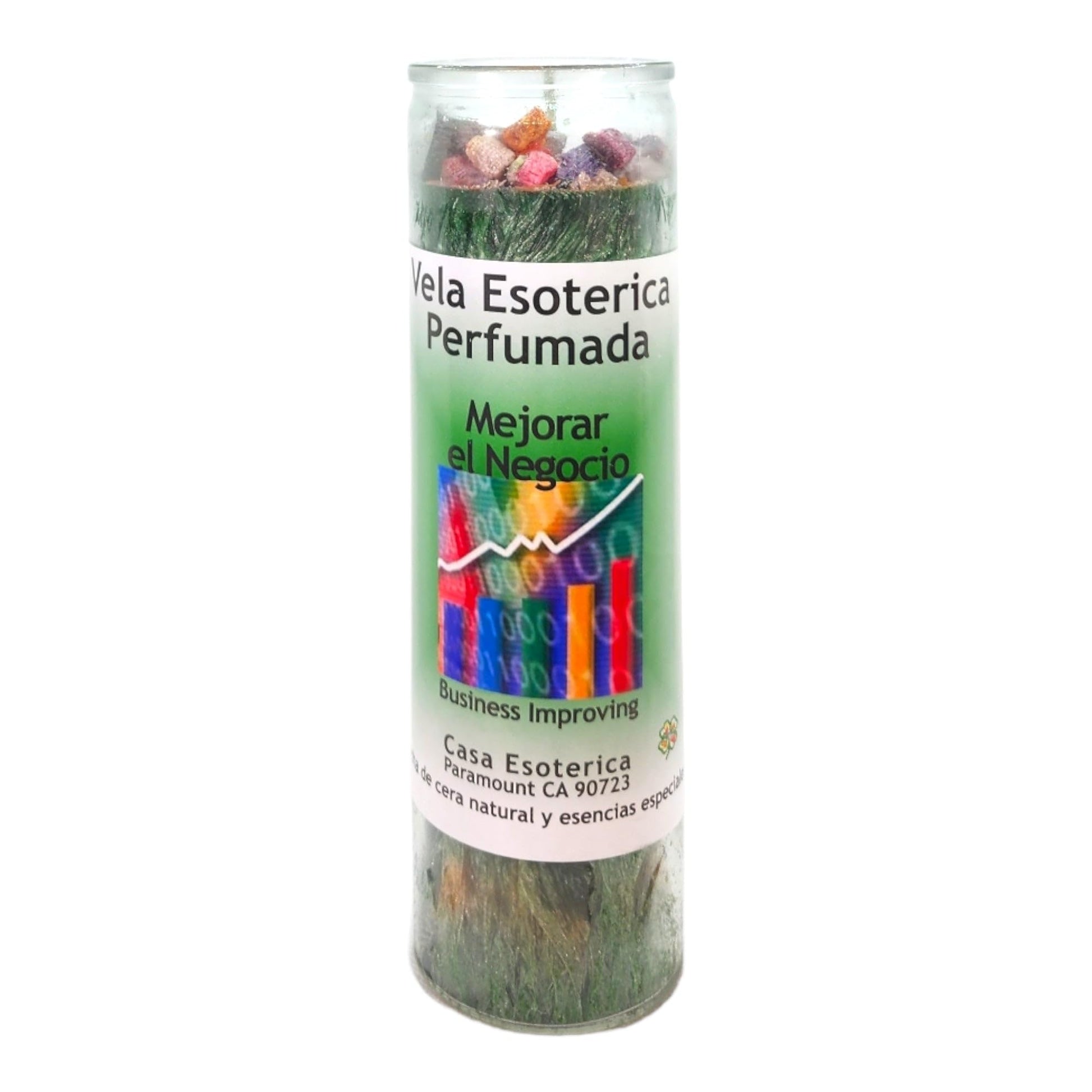 Business IMPROVING-Palm Wax Spiritual Intention Spell Candle-[Green] | Vela CASA ESOTERICA PERFUMADA MAGICK SPACEAu supplements