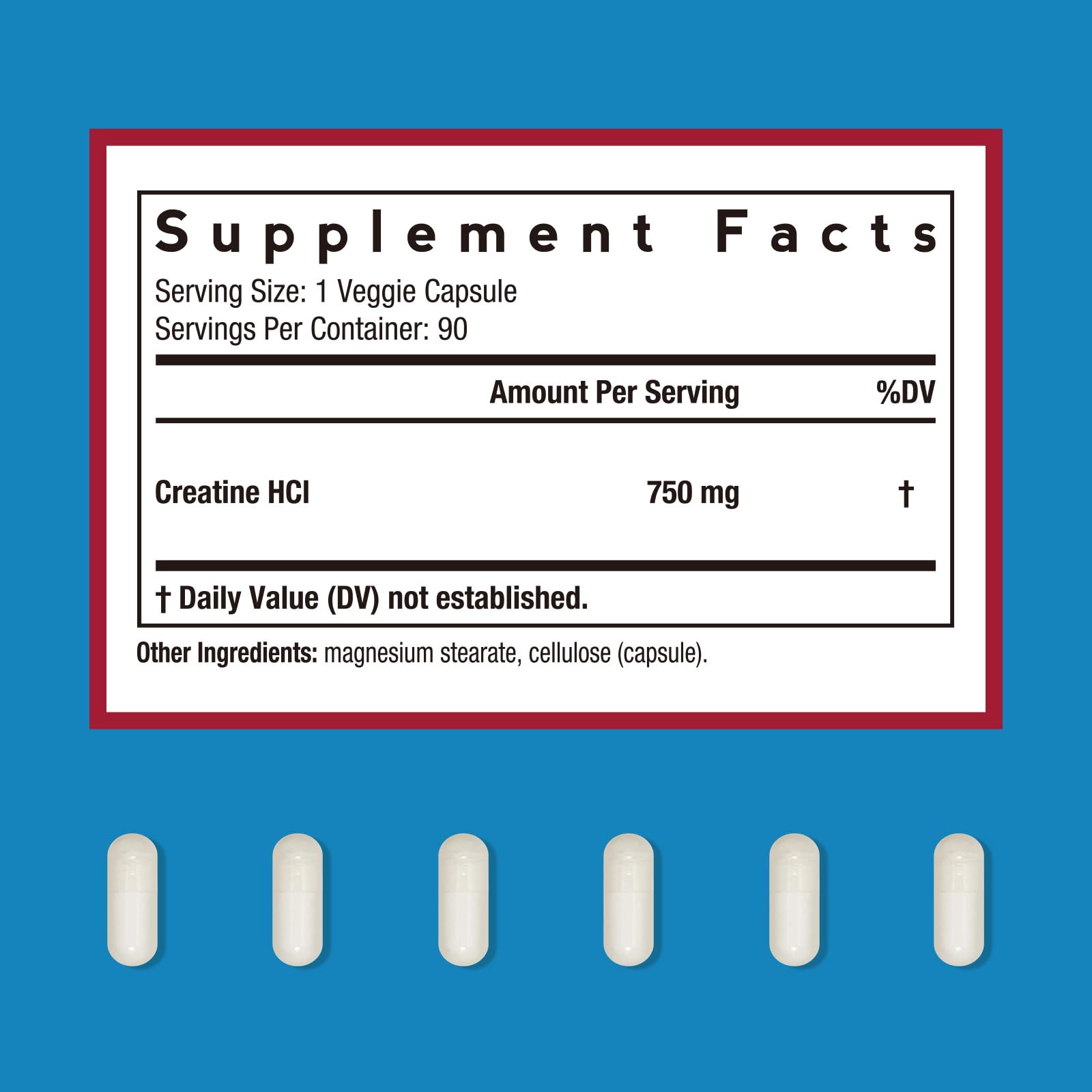 Doctor's Recipes Creatine HCl Capsules, 750 mg, Creatine Hydrochloride for Women & Men, Strength & Recovery, Brain Health, Fast Absorbing, Vegan, 90 Capsules Doctor's RecipesAu supplements