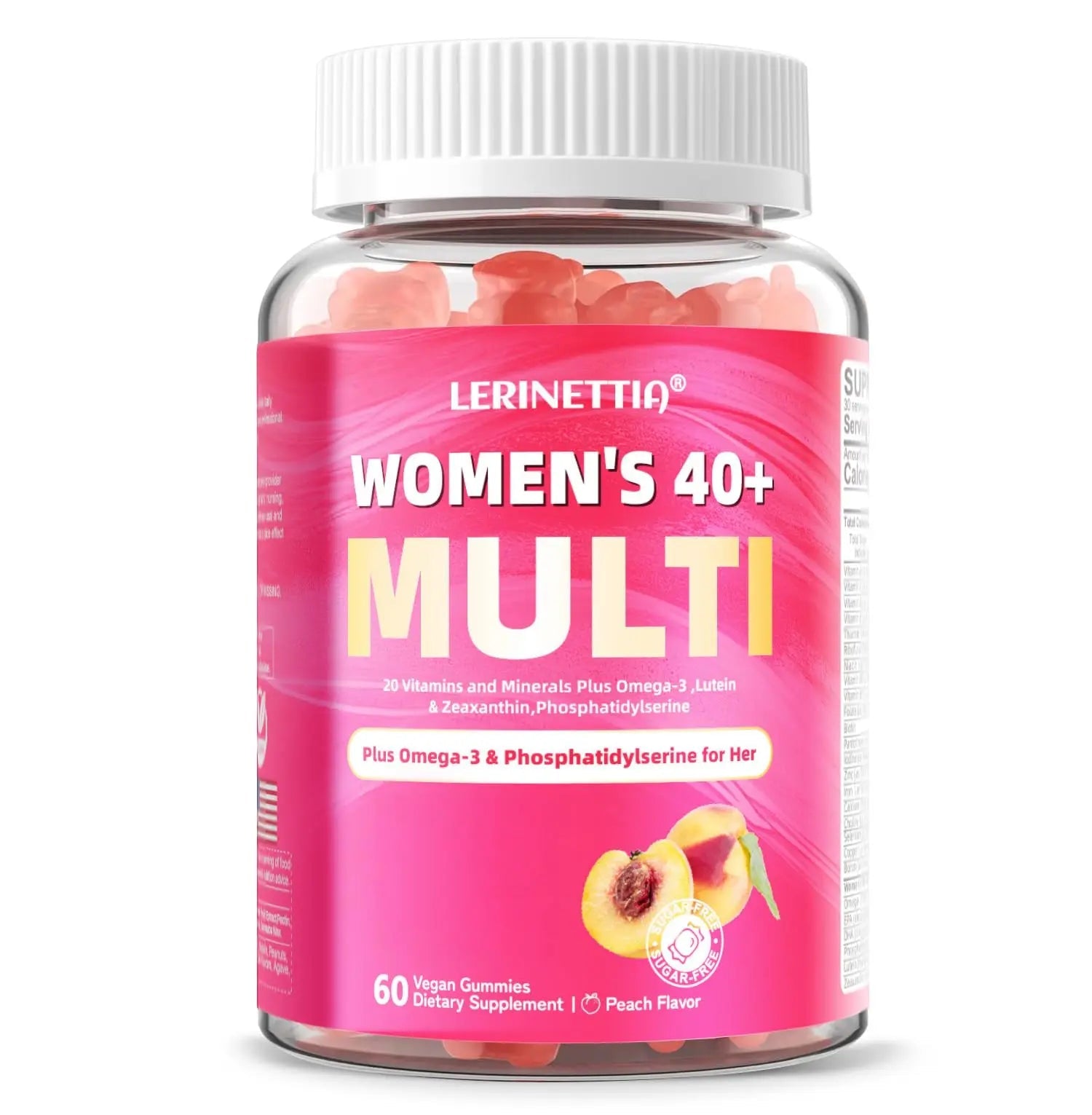 Lerinettia Multivitamin for Women Gummies for 40+ with Omega-3, Niacinamide, B-Complex, Lutein, Iron, Choline, Phosphatidylserine, Vitamin D3 LerinettiaAu supplements