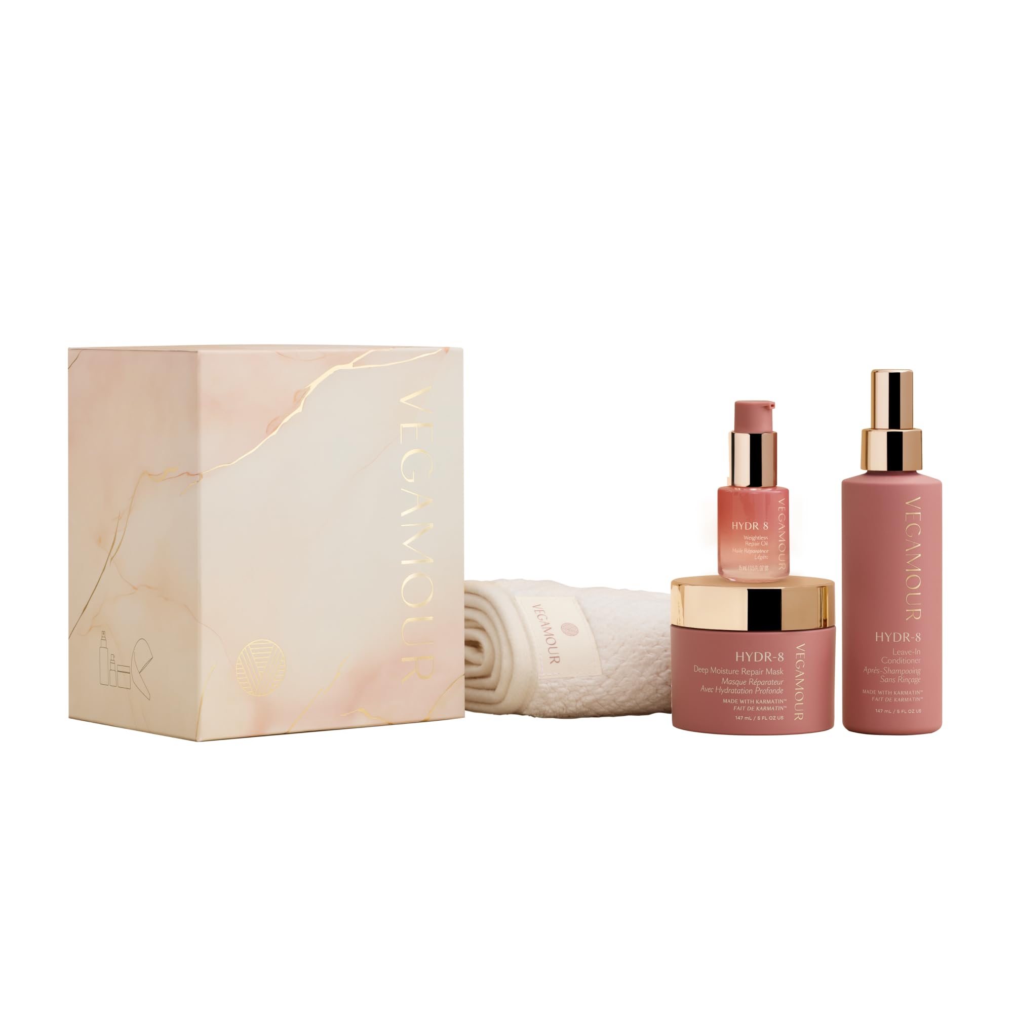 VEGAMOUR HYDR-8 Restorative Ritual Kit - Deep Hydrating Hair Mask, Repair Oil, and Leave In Conditioner Gift Set - $130 Value VEGAMOURAu supplements