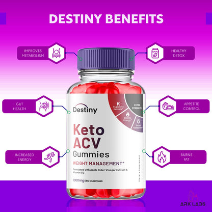 Destiny Keto ACV Gummies, Destiny Keto ACV Gummies Advanced 1000MG - Destiny Keto Ark LabsUS supplements