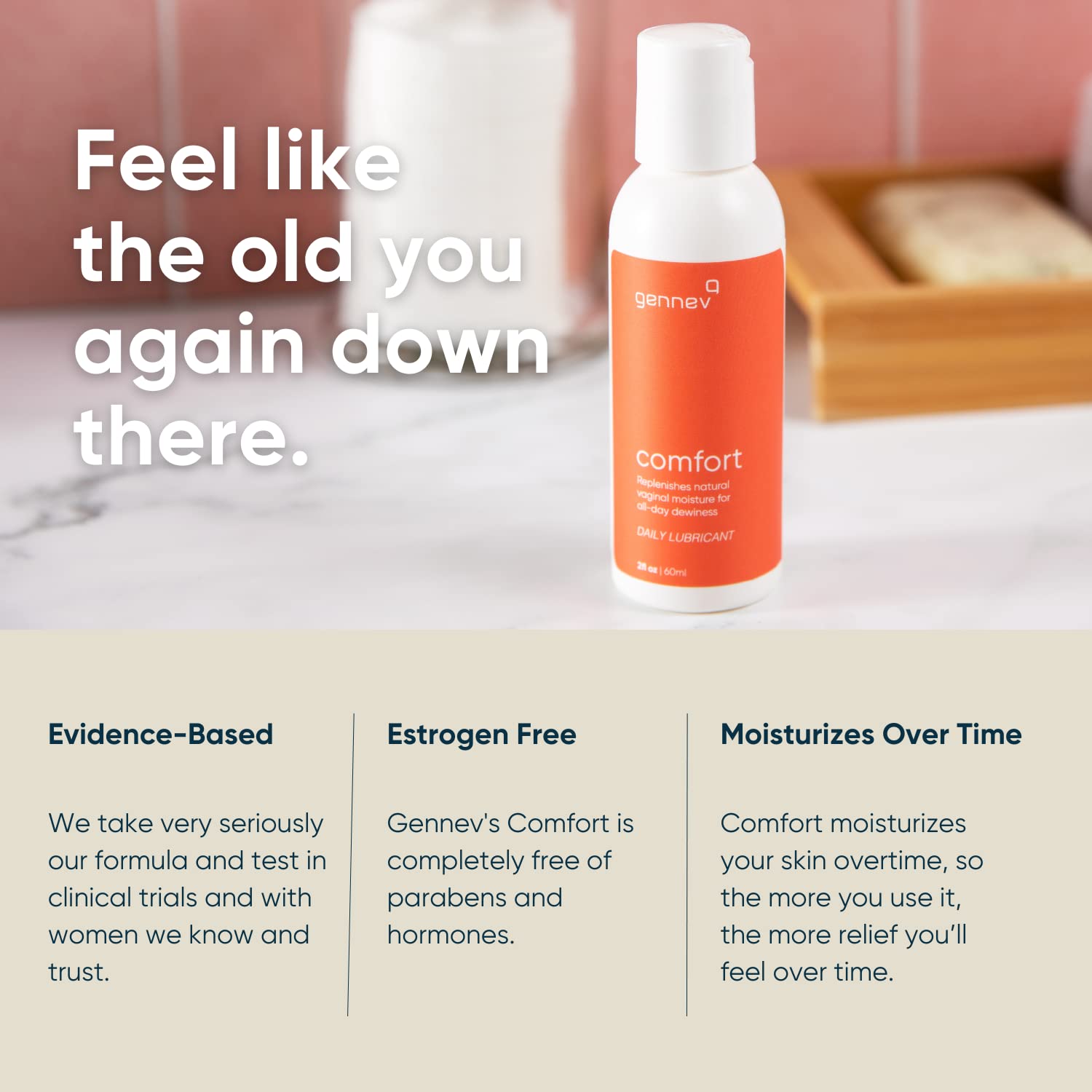 Gennev Intimate Water-Based Lubricant for Women - 2-in-1 Menopause Lubricant and Feminine genneveAu supplements