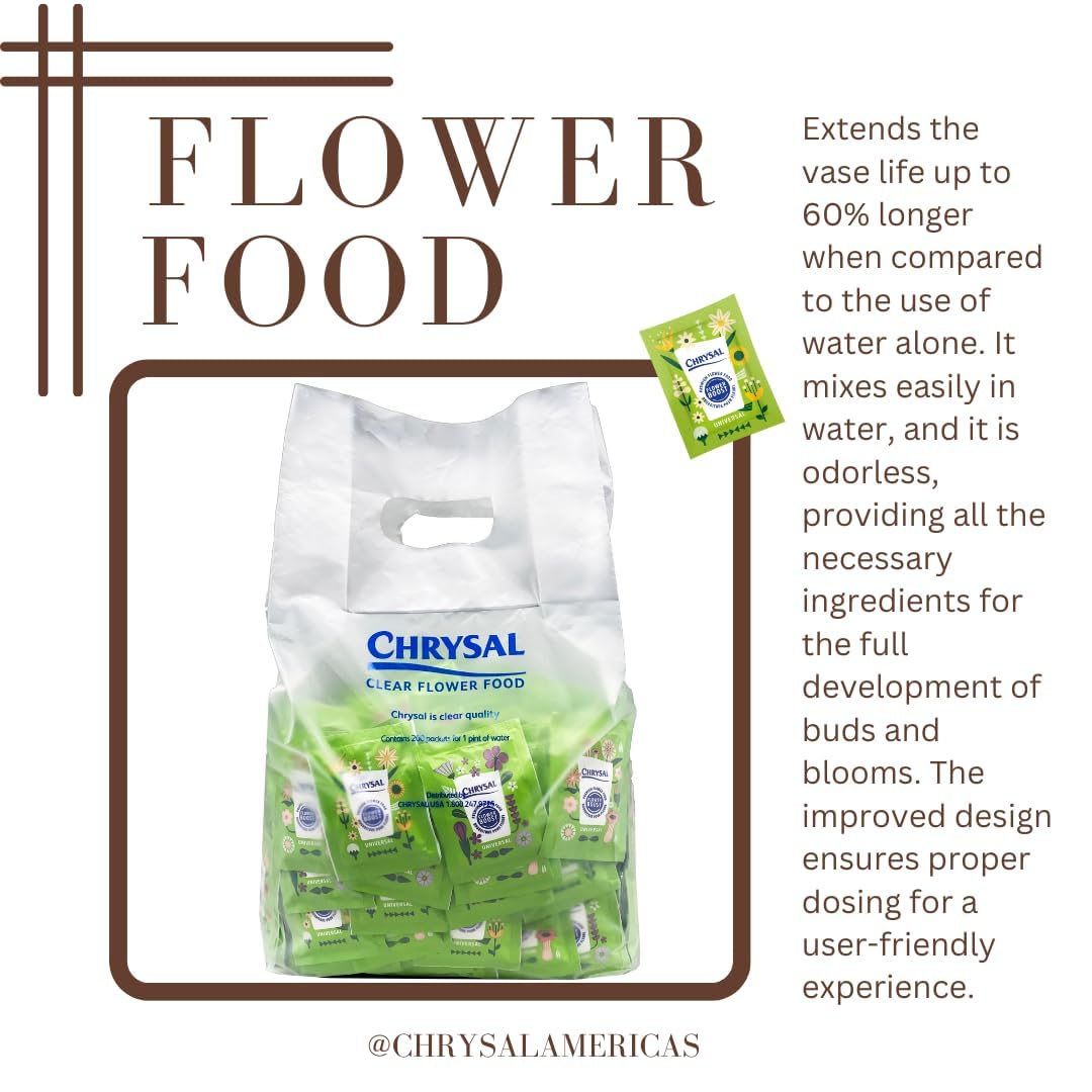 Chrysal Clear Flower Food Packets – Single Packet – Flower Arrangements & Bouquets – Floral Supplies ChrysalAu supplements