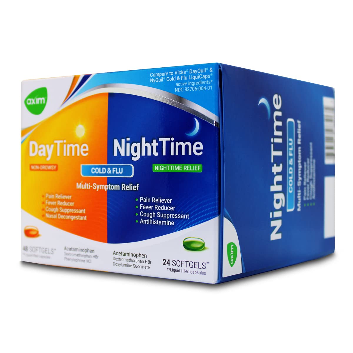 AXIM Day & Night 325-15-5-6.25 mg x 72 softgels AXIMAu supplements
