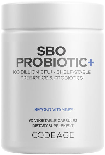 Codeage SBO Probiotics, 100 Billion CFUs Per Serving, Multi Strain Soil Based Organisms Blend and Organic Fermented Botanical Blend, Shelf-Stable, 90 Capsules CodeageAu supplements