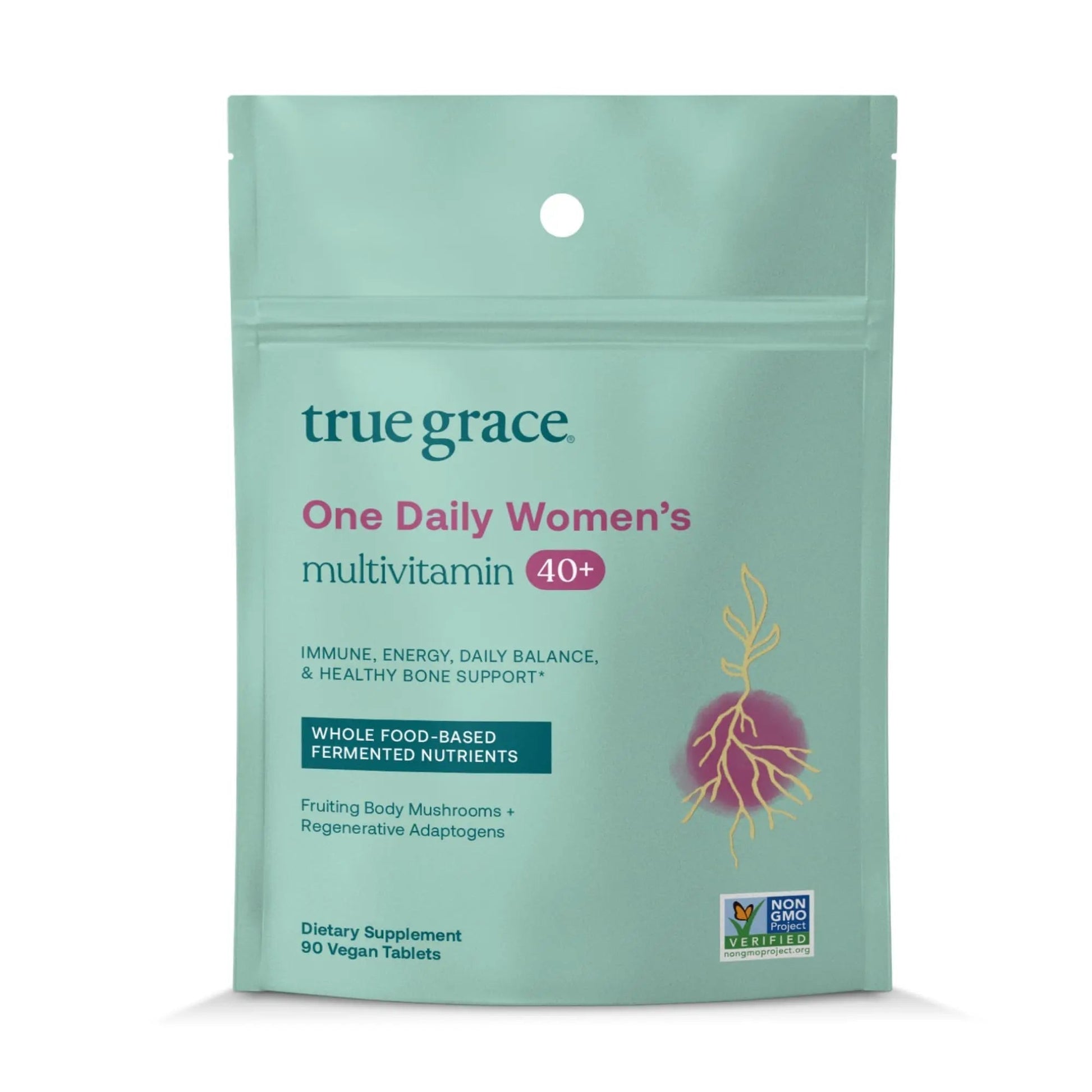 True Grace One Daily Women’s Multivitamin 40+ Fermented Minerals, Organic Adaptogens & Mushrooms Energy, Immune, Bone Support True GraceAu supplements