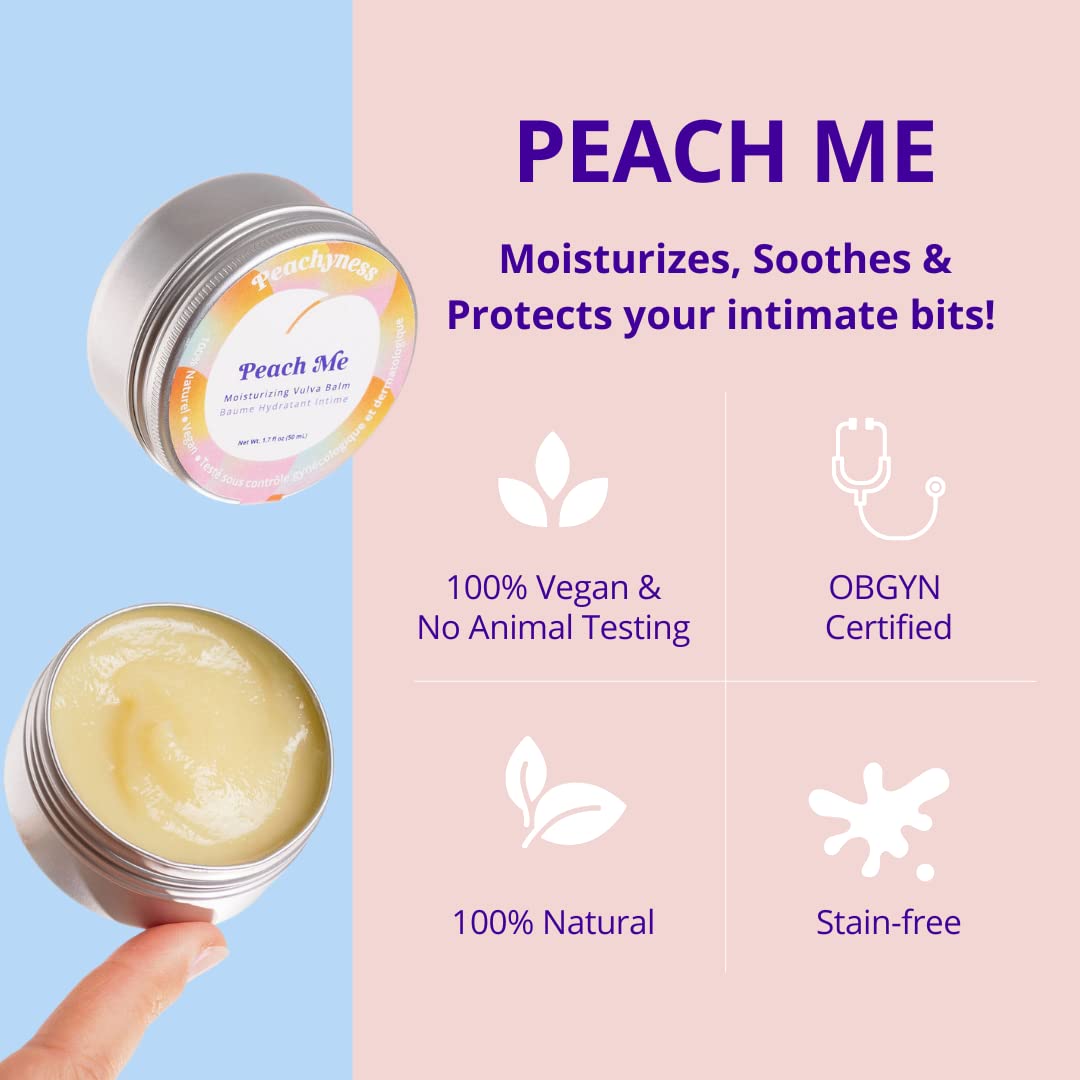 Peach Me Organic Vulva Balm by Peachyness - Hormone-Free Vaginal Moisturizer for Sensitive Skin Peachynes sAu supplements