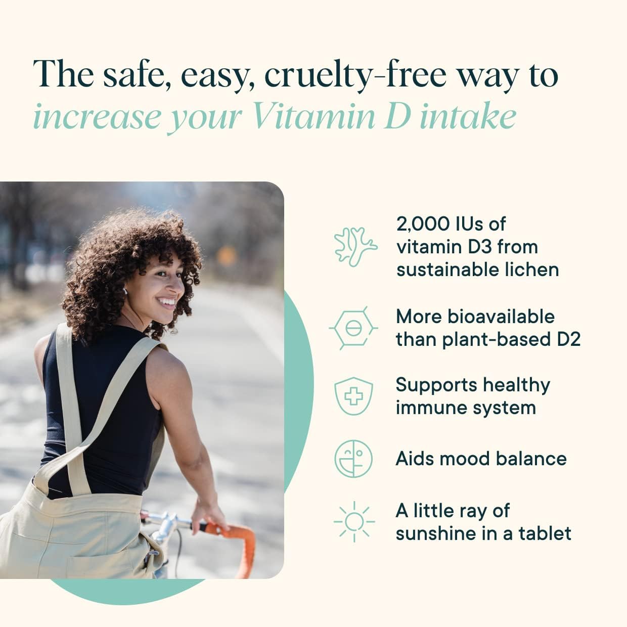 Ora Organic Vitamin D3 2000IU - Vegan Vitamin D Chewables from Lichen for Bone Health, Immune Support, & Mood | Maximum Absorption - 1 Month Supply, 30 Vegan Chewable Vanilla Tablets Ora OrganicUS supplements