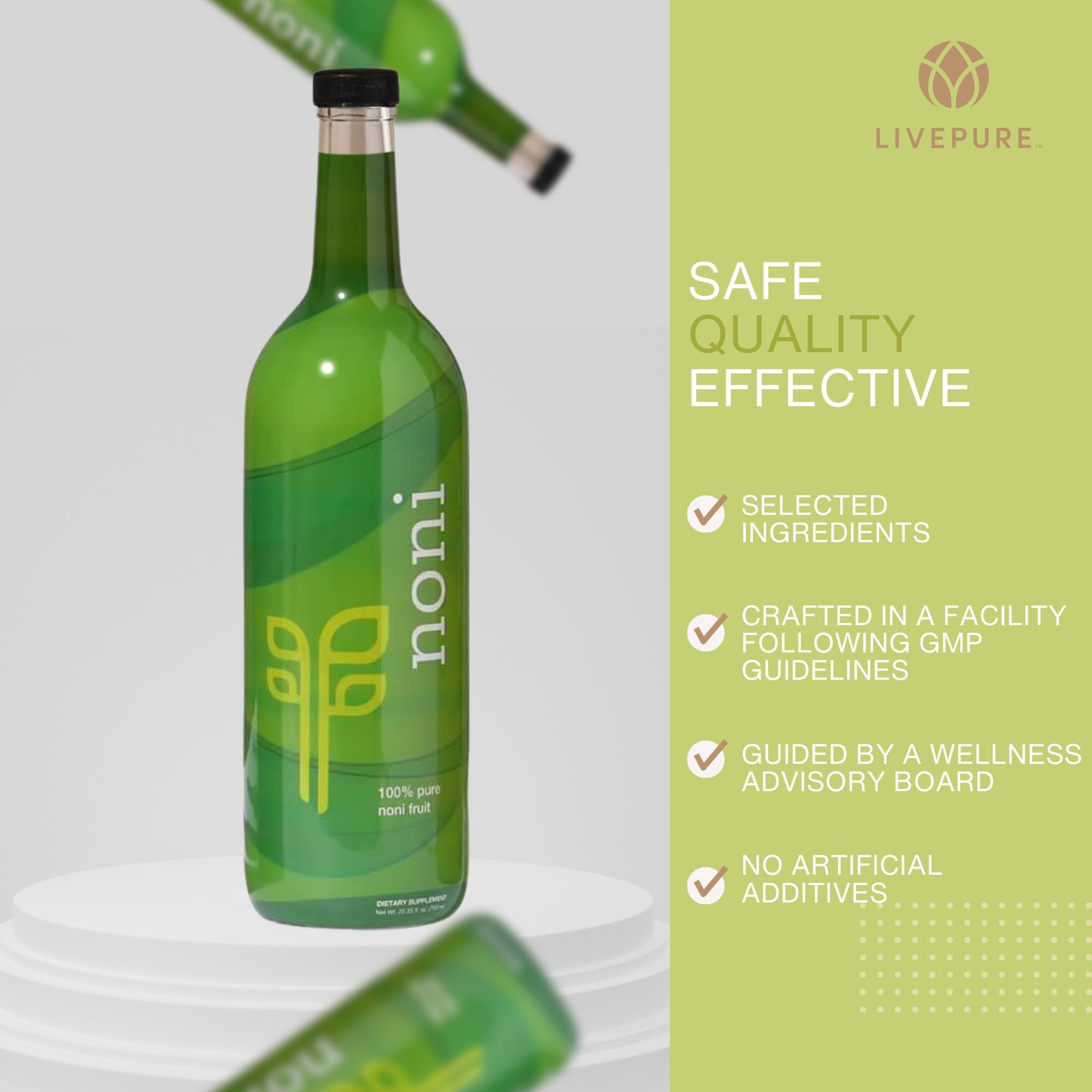 PURE Noni (750ml) - Tropical Tradition for Immune Support and Healthy Living Morinda Citrifolia - No Additives, No Fillers. Unleash The Antioxidant Power, Minerals, and Vitamins of Noni. PUREAu supplements
