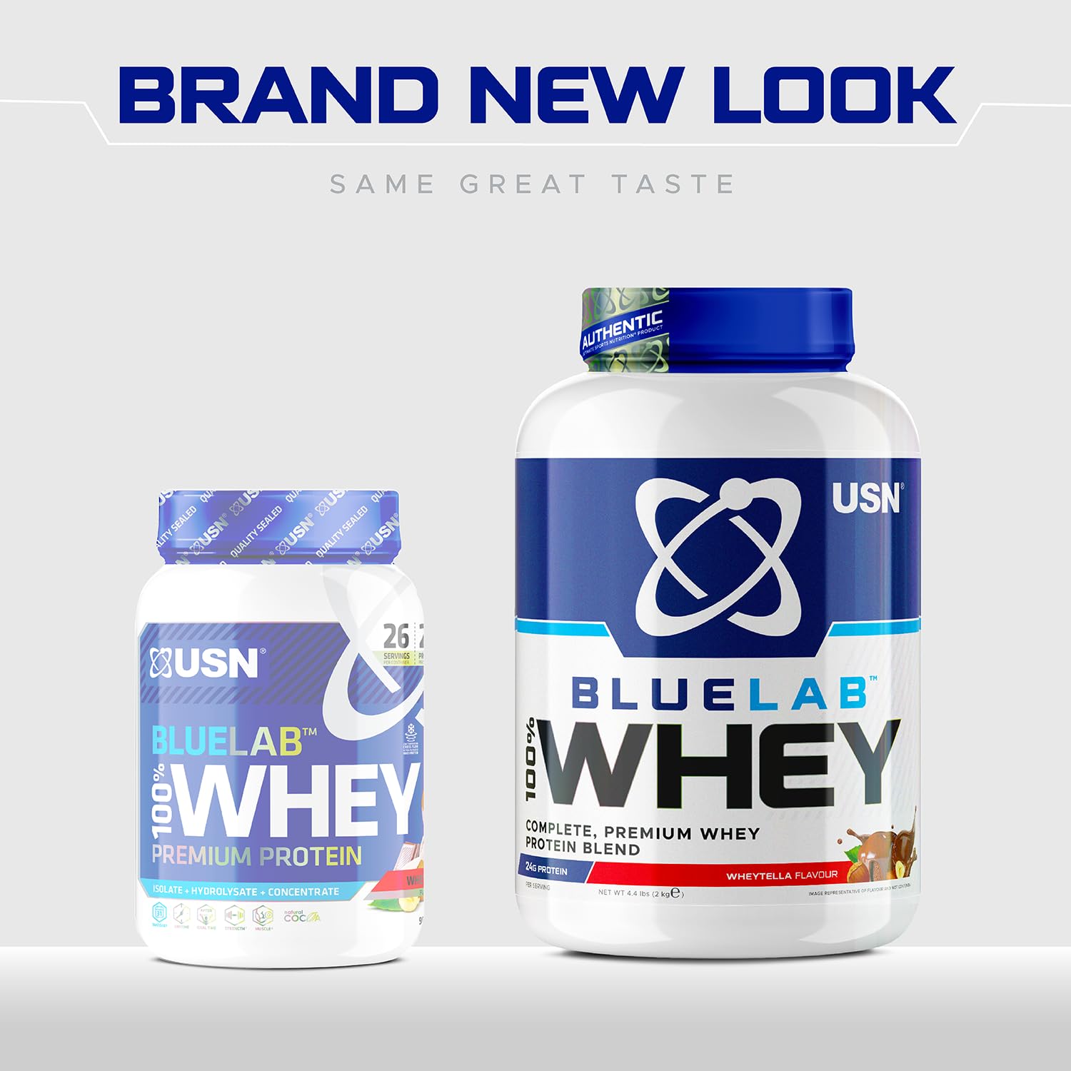 USN Blue Lab Whey Protein Powder: Wheytella - Whey Protein 908g - Post-Workout USNAu supplements