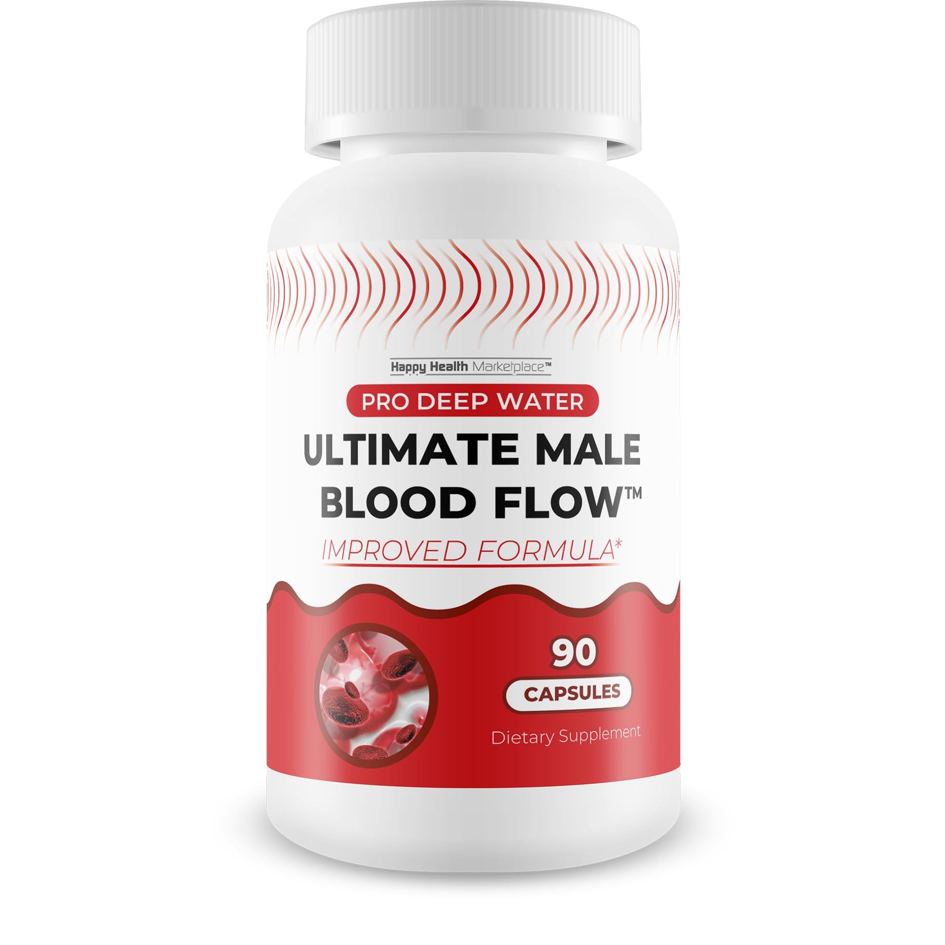 Pro Deep Water Ultimate Male Blood Flow - Improved Formula - Our Best Improved Blood Flow Supplement for Men - Advanced Blood Flow Support for Men - Our Best Circulation Supplement Alpha Boost Pills Happy Health MarketplaceAu supplements