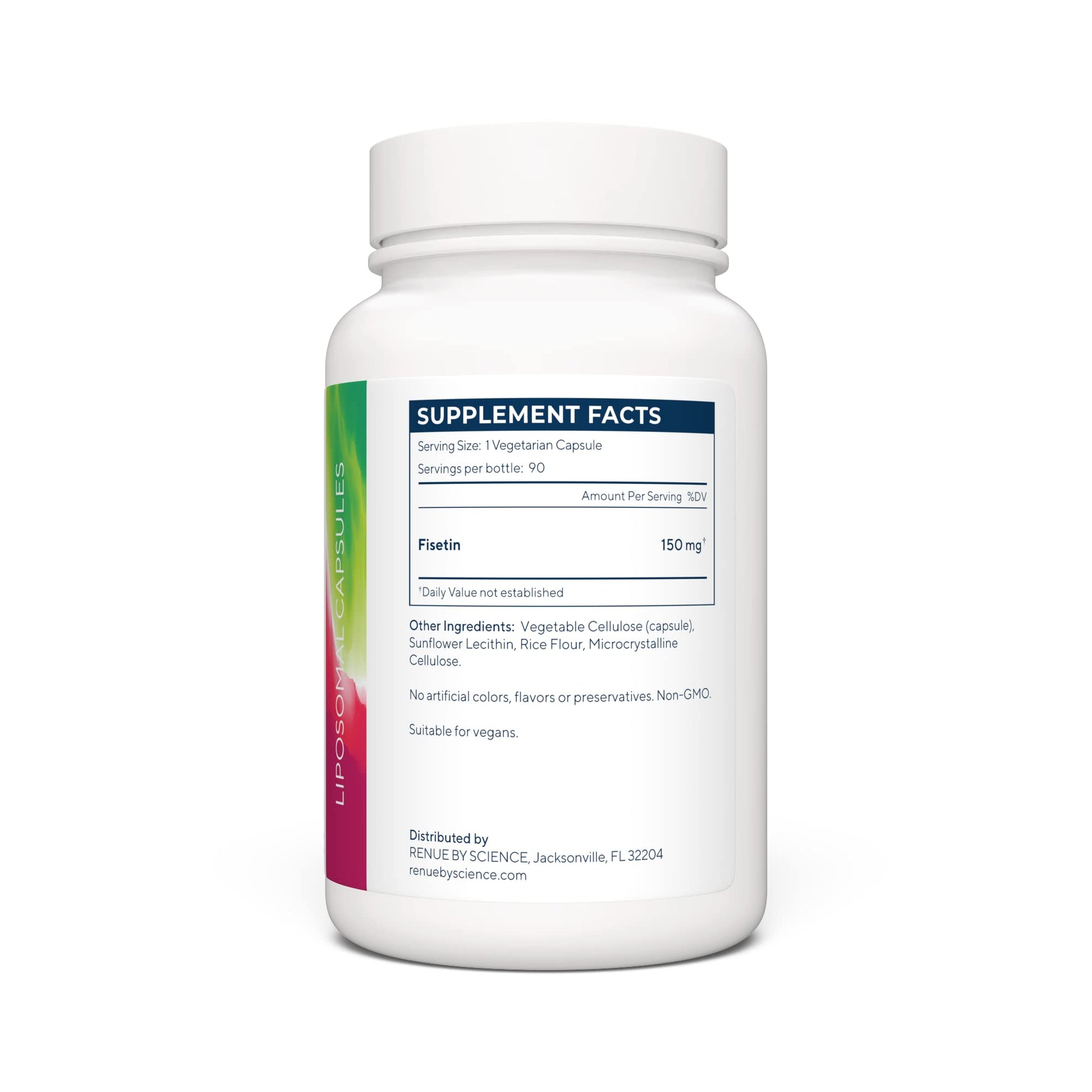 Renue By Science Fisetin | 90 Liposomal Fisetin Supplements - 150mg Fisetin per Serving | Senolytic Supplements | Bioavailable Formula for Increased Absorption | Non-GMO & Made in The USA Renue By ScienceUS supplements