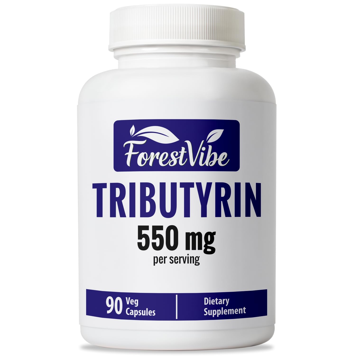 ForestVibe Tributyrin Supplement 550mg, Advanced Butyrate Form for Gut Health, 60% Standardized, More Effective Delivery Than Sodium Butyrate, 90 Capsules, Non-GMO & Gluten Free Postbiotic Supplement ForestVibeAu supplements