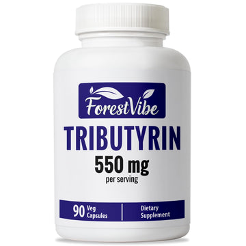 ForestVibe Tributyrin Supplement 550mg, Advanced Butyrate Form for Gut Health, 60% Standardized, More Effective Delivery Than Sodium Butyrate, 90 Capsules, Non-GMO & Gluten Free Postbiotic Supplement ForestVibeAu supplements