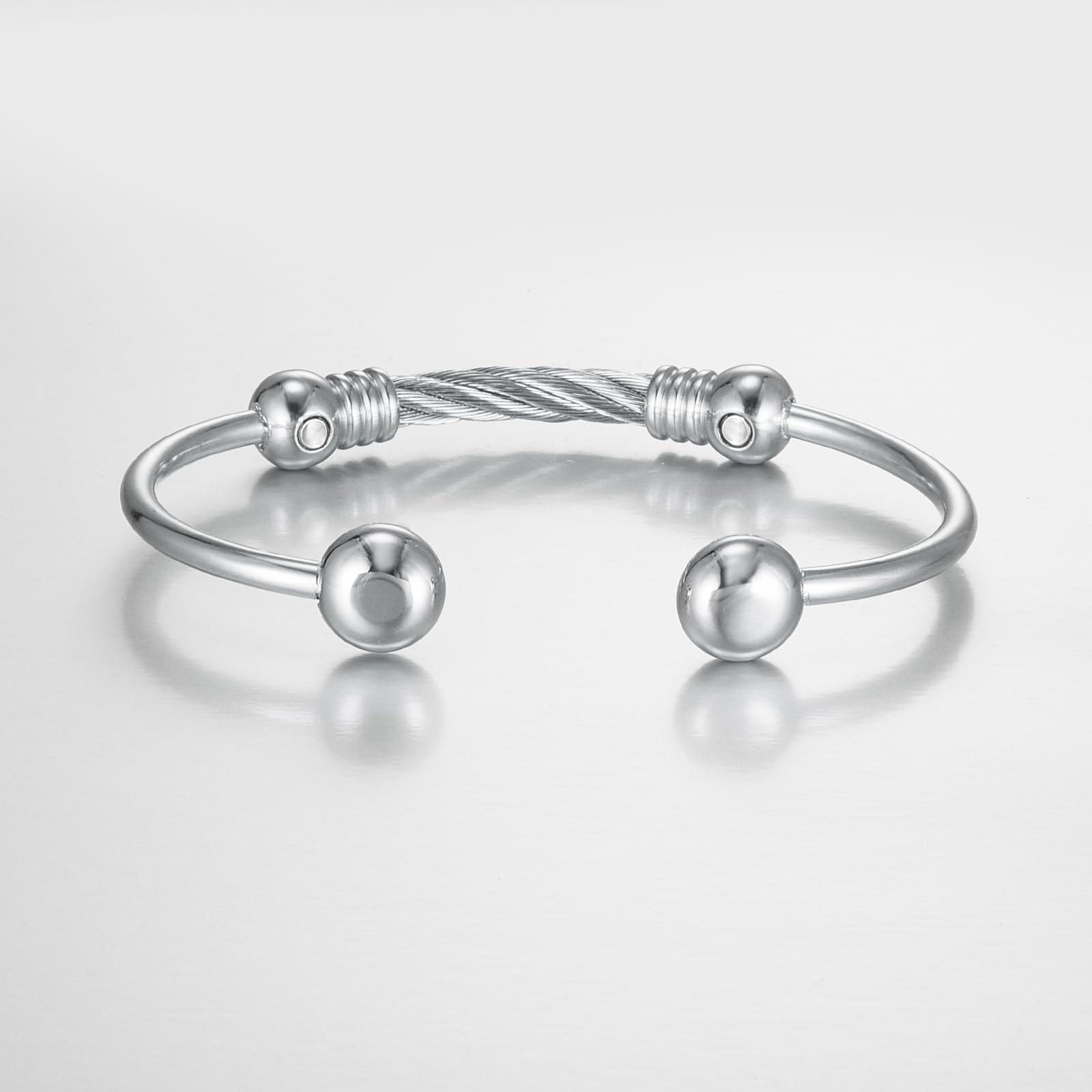 EnerMagiX Magnetic Bracelet for Women for Arthritis and Joint,Twisted Cable Stainless Steel Bangle EnerMagiXAu supplements