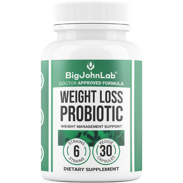 BIGJOHNLAB® - Probiotics for Weight Management & Bloating - 6 Probiotic Strains - Prebiotics - Key Ingredient Cayenne & Green Tea - Supports Gut Health - Weight Management for Women & Men - 30 CT BIGJOHNLABAu supplements
