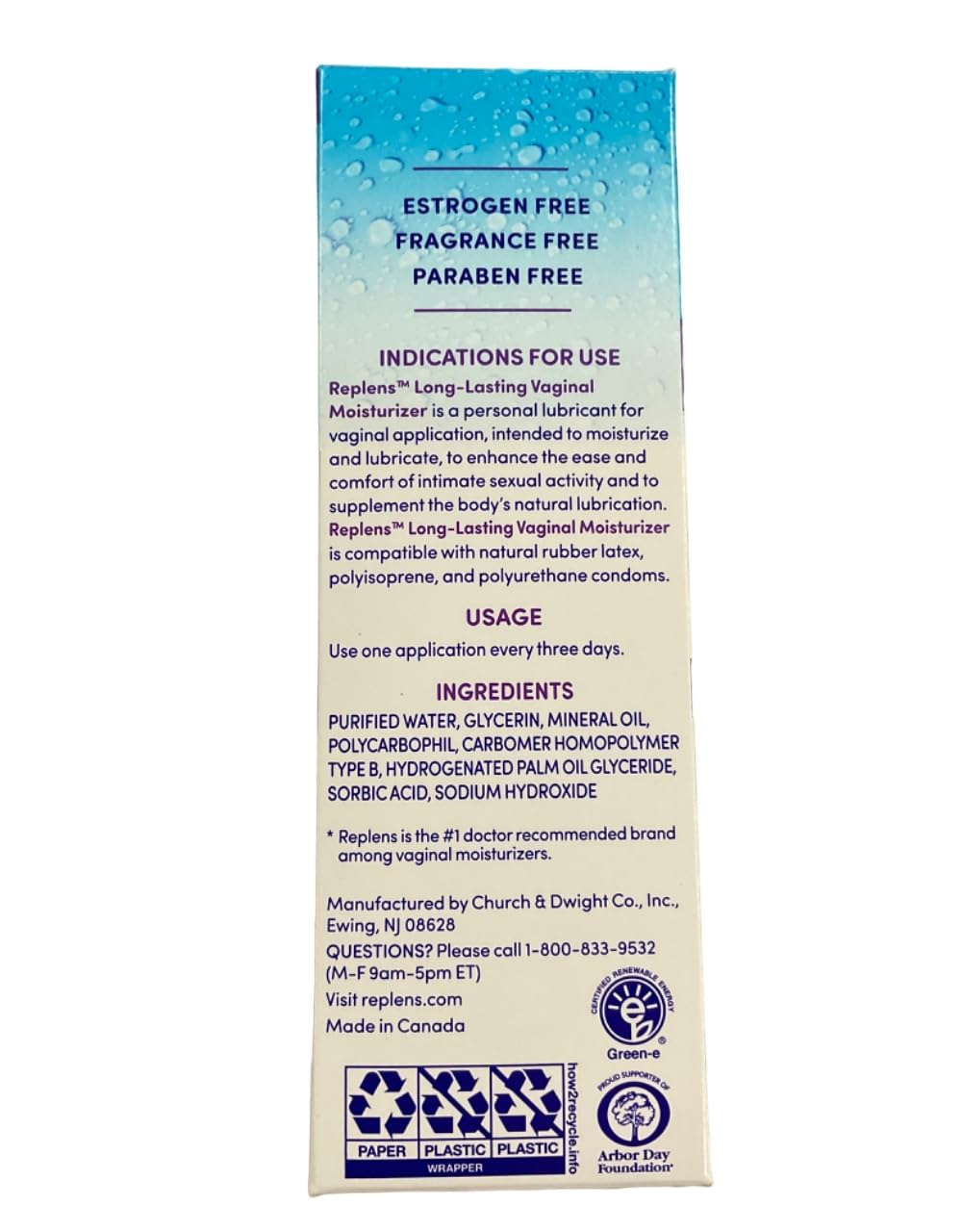 Replens Long-Lasting Vaginal Moisturizer -8 Count (Pack of 3) ReplensAu supplements