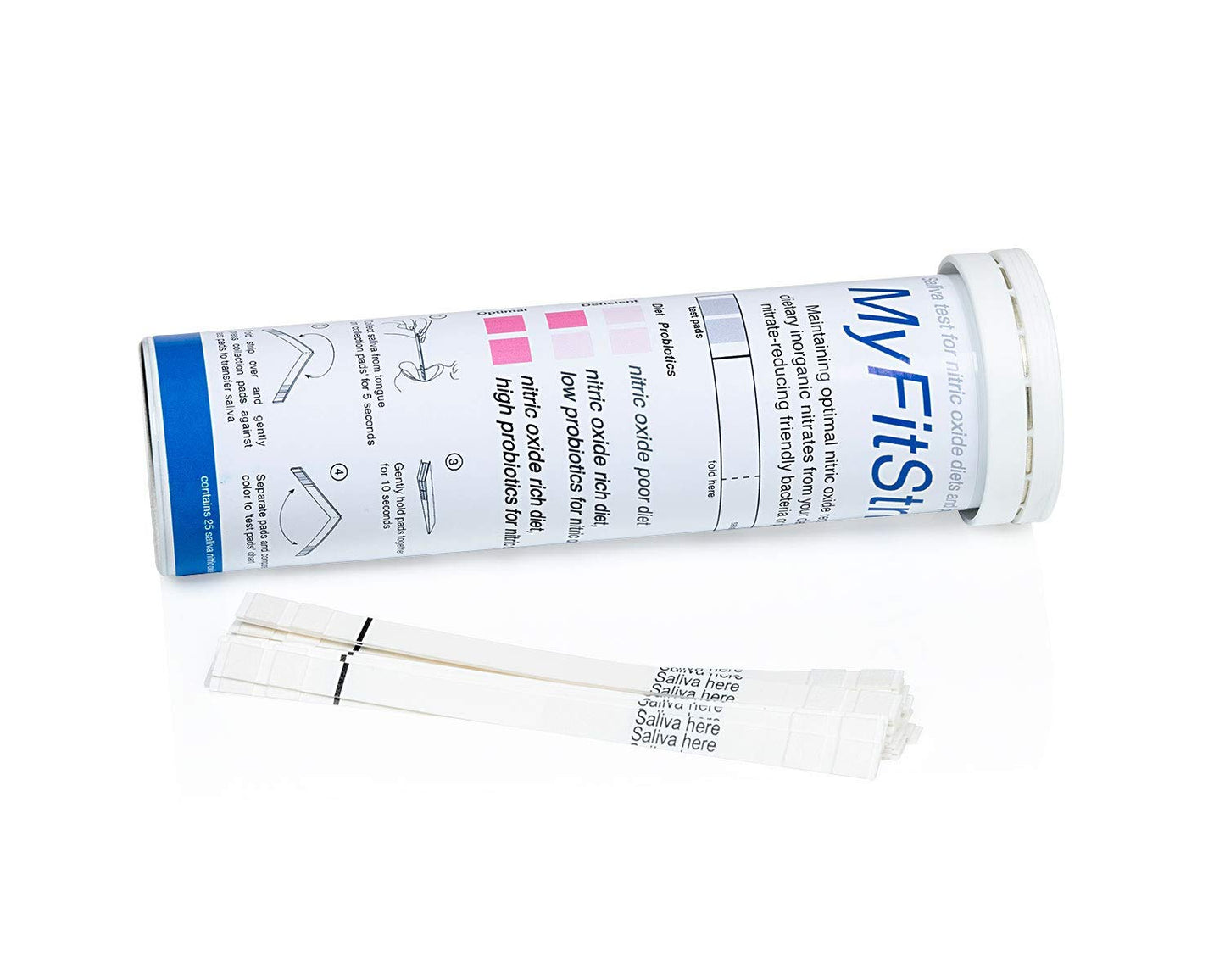 Nitric Oxide Test Strip - Track Both Prebiotic Nitrate and Biomarker for Nitric Oxide MyFitStripUS supplements