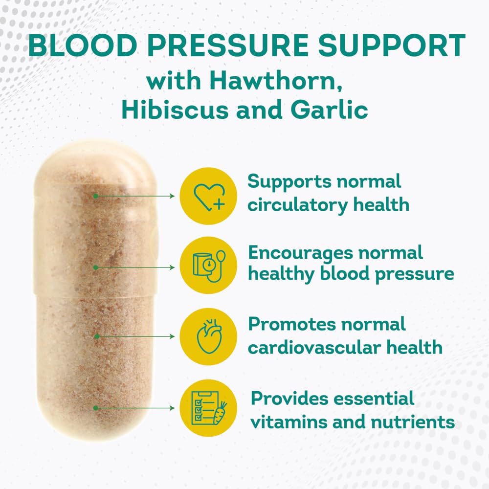 PurePremium Blood Pressure Support Supplement with Hawthorn, Hibiscus & Garlic PurePremium SupplementsUS supplements