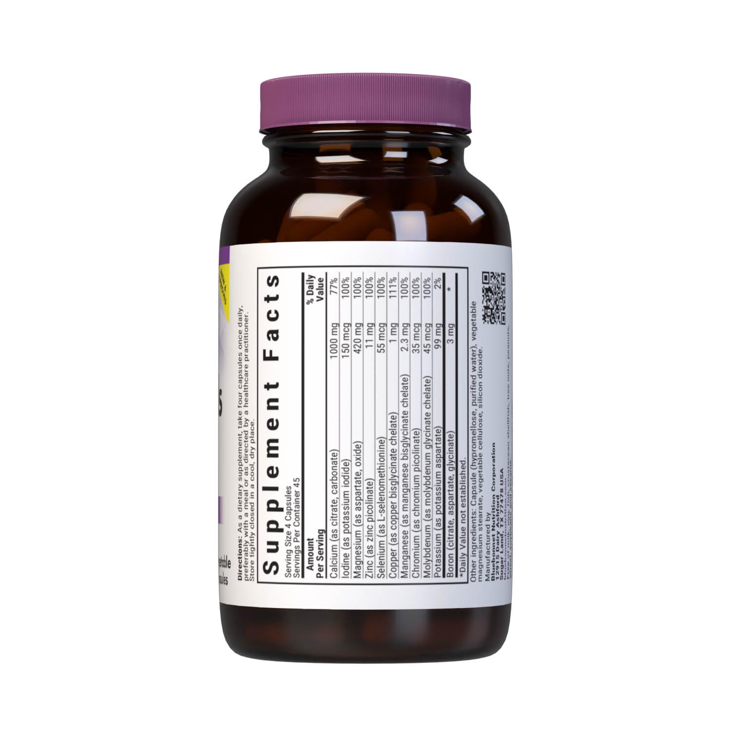 Bluebonnet Multi Minerals Supplement Plus Boron Chelated Magnesium Potassium Copper Selenium Manganese Chromium & Zinc Complex for Women & Men - No Iron, Non-GMO, Gluten-Free - 180 Vegetable Capsules BlueBonnetAu supplements