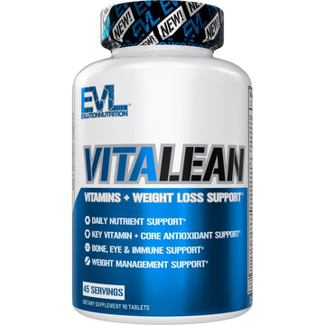 Evlution Nutrition VitaLean - Vitamins + Weight Loss Support - Key Vitamin + Core Antioxidant Support - Daily Nutrient & Weight Management Support - Bone, Eye & Immune Support - 45 Servings EvlutionAu supplements
