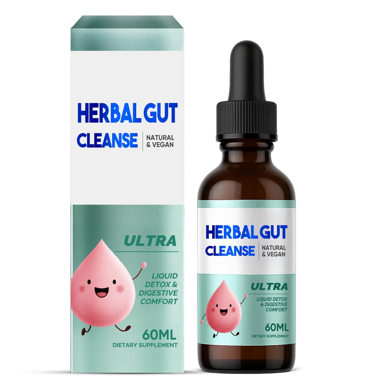 Kids Herbal Gut Cleanse Drops, Parasite Cleanse for Humans Liquid with Wormwood, Black Walnut & Probiotics, Supports Digestive & Overall Gut Health for Children (2 oz) HerbXAu supplements