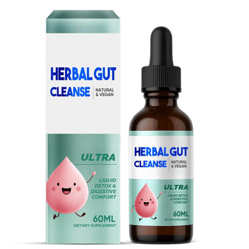 Kids Herbal Gut Cleanse Drops, Parasite Cleanse for Humans Liquid with Wormwood, Black Walnut & Probiotics, Supports Digestive & Overall Gut Health for Children (2 oz) HerbXAu supplements