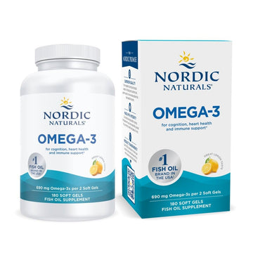 Nordic Naturals Omega-3, Lemon Flavor - 180 Soft Gels - 690 mg Omega-3 - Fish Oil - EPA & DHA - Immune Support, Brain & Heart Health, Optimal Wellness - Non-GMO - 90 Servings Nordic NaturalsAu supplements