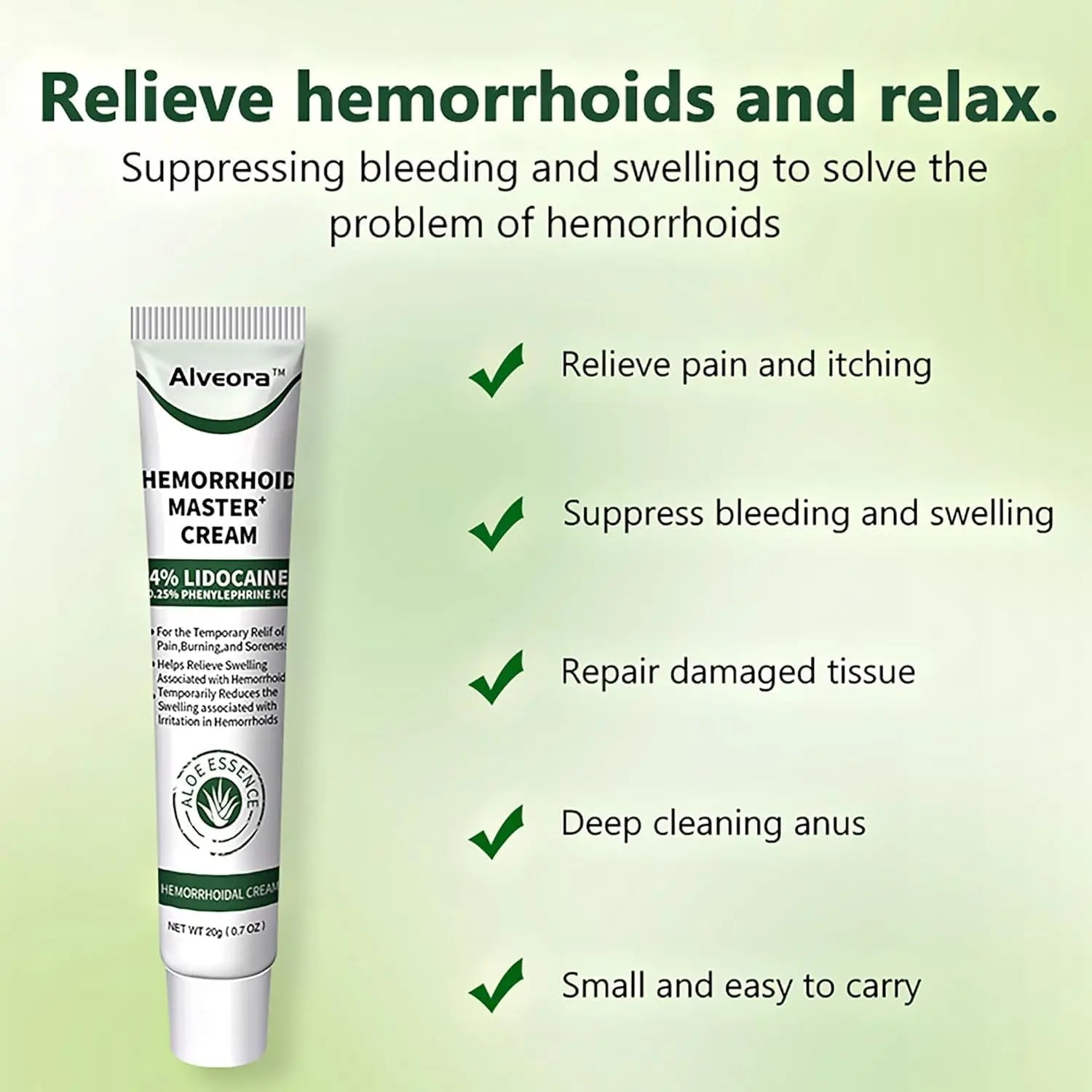SOLUMIRA Perianal Care Cream, Hemorrhoid & Fissure Ointment with 4 Applicators, Relief Anal Pain, Itching, Swelling, Discomfort, Natural Herbs Fast Acting Ingredients SOLUMIRAAu supplements