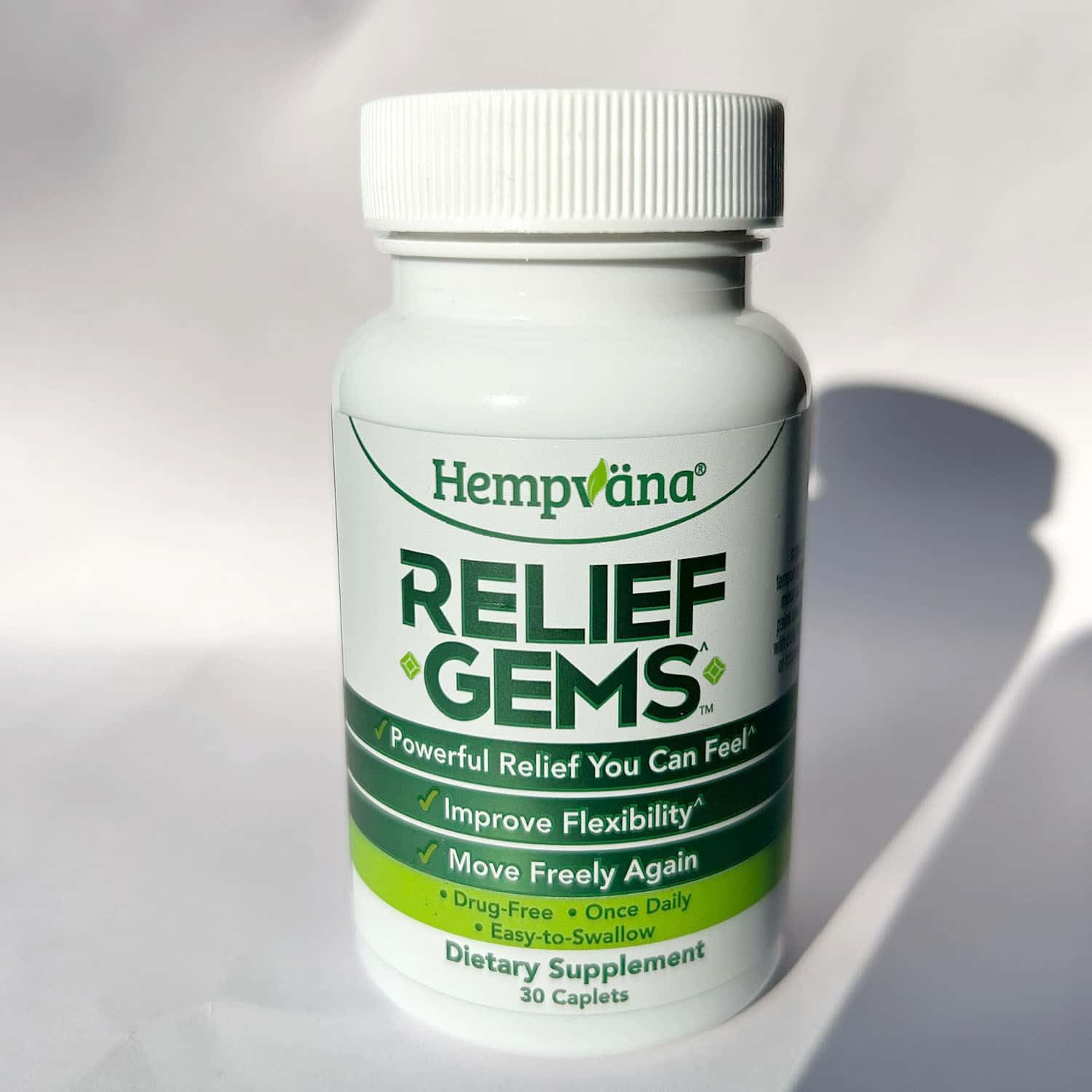 Hempväna® Relief Gems – Drug-Free Joint & Muscle Support Supplement – Supports Temporary Relief of Minor Aches & Pains from Daily Activity – Once-Daily Caplets (30 Count) HempvanaAu supplements