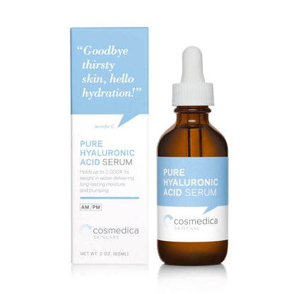 Hyaluronic Acid Serum for Skin 100% Pure Anti Aging Serum Intense Hydration Cosmedica SkincareUS supplements