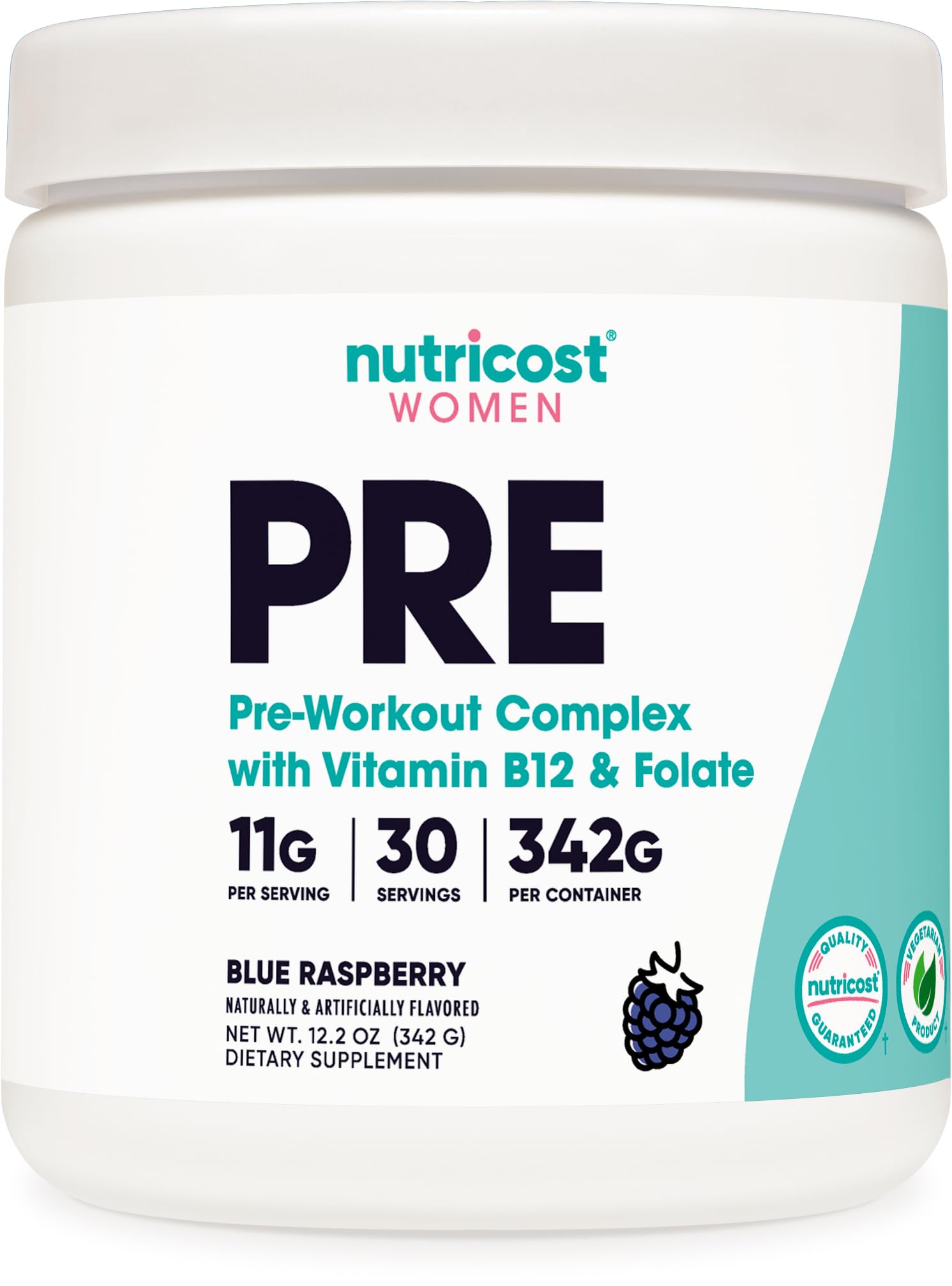Nutricost Pre-Workout Powder for Women, Blue Raspberry, 30 Servings NutricostAu supplements