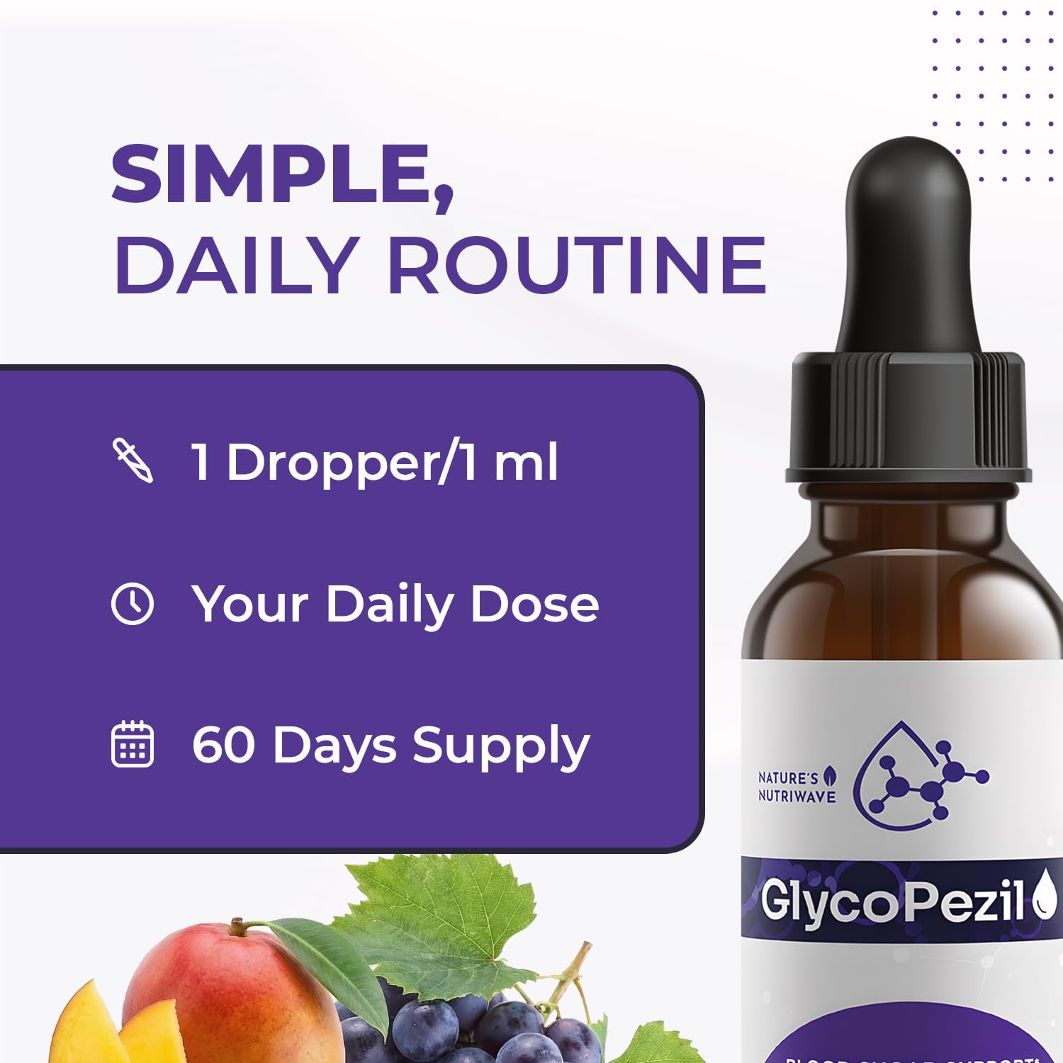 GlycoPezil – Daily Liquid Botanical Supplement with Chromium, Maca Root, Ginseng & Plant Extracts – Clean, Stimulant-Free Formula – GMP-Certifed, Non-GMO, Made in USA - 2 fl oz, 1 Month Supply Nature’s NutriWaveAu supplements