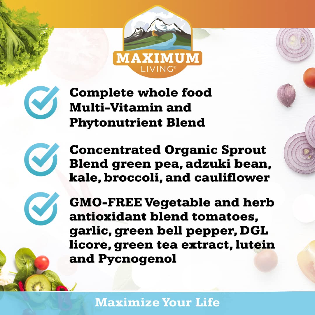Maximum Living - Vita-Sprout Whole-Food Multivitamin & Phytonutrient Blend - 120 Capsules Maximum LivingAu supplements