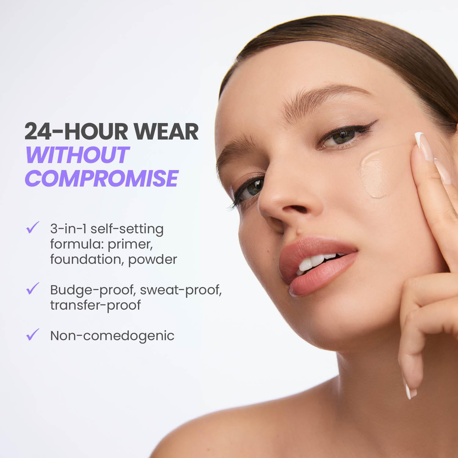 Wonderskin Hyper Bond All-Day Stay Serum Foundation – Waterproof, Transfer-Proof, 24HR Longwear Face Makeup with Niacinamide & Hyaluronic Acid – Lightweight, Natural Finish (Moonstone) WonderskinAu supplements