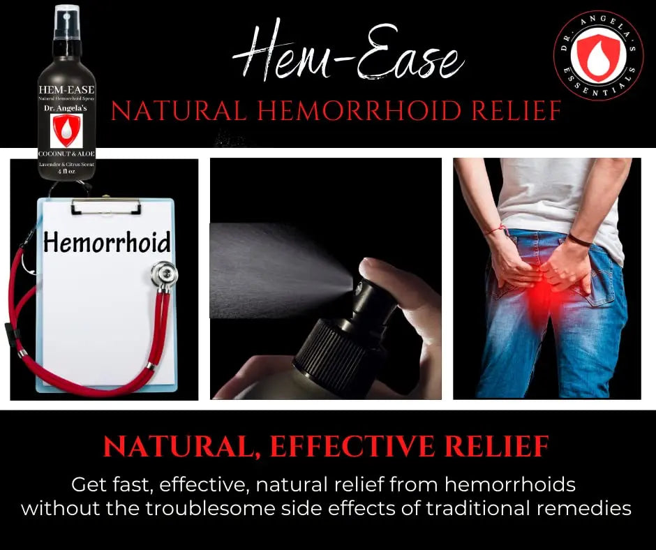 Dr. Angela's Hemorrhoid Treatment Spray | Organic Aloe Vera, Witch Hazel & Essential Oils Turmeric & Tea Tree | Natural Itching & Burning Relief Cream Doctor Angela EssentialAu supplements