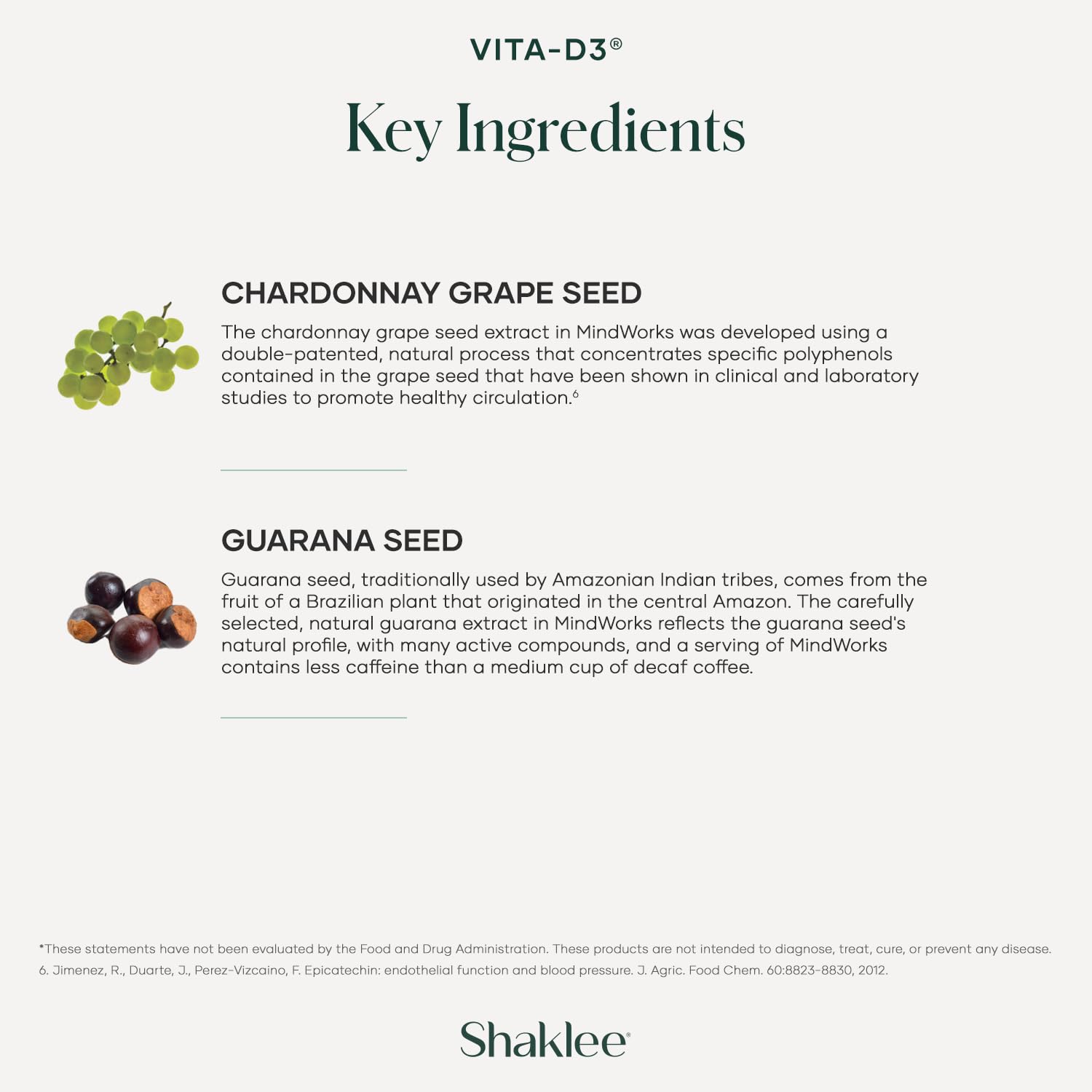 Shaklee MindWorks® - Brain Health Supplement for Brain Sharpness & Focus - Supported Nutrients & Extracts - Chardonnay Grape Seed Polyphenols, Guarana Extract, Vitamins B6, B12, Folate - 30 Tablets ShakleeAu supplements
