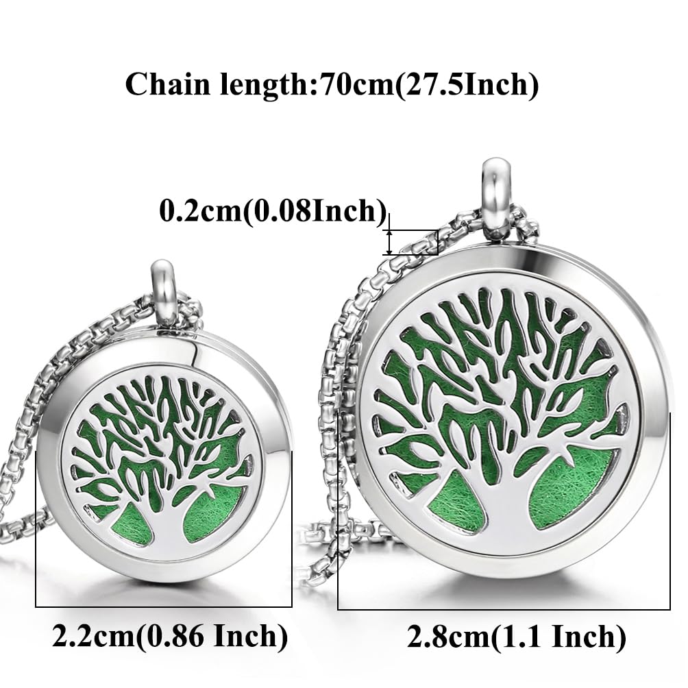 Aromatherapy Essential Oil Diffuser Necklace Tree of Life Cloud Design Stainless Steel Locket JEAN SMILEAu supplements