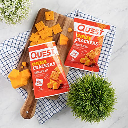 Quest Nutrition Cheese Crackers, Cheddar Blast, High Protein, Low Carb, Made with Real Cheese Quest NutritionUS supplements