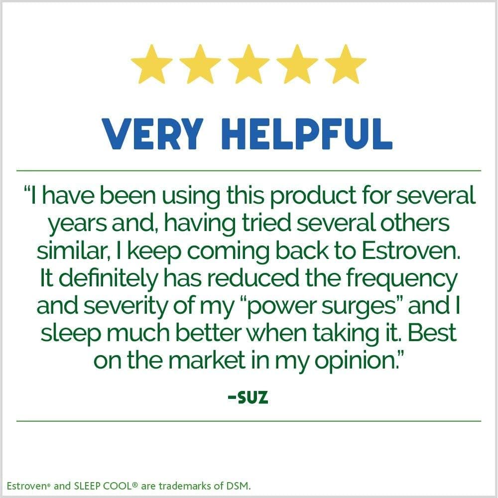 Estroven Sleep Cool for Menopause Relief, 30 Ct, Sleep Support Supplement With Clinically Proven Ingredients to Relieve Menopause Symptoms plus Night Sweats & Hot Flash Relief, Drug-No & Gluten-No EstrovenAu supplements
