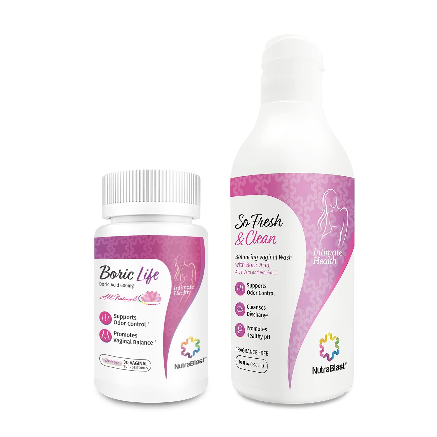 NutraBlast Boric Acid Vaginal Suppositories and So Fresh & Clean | Supports Odor Control NutraBlastAu supplements