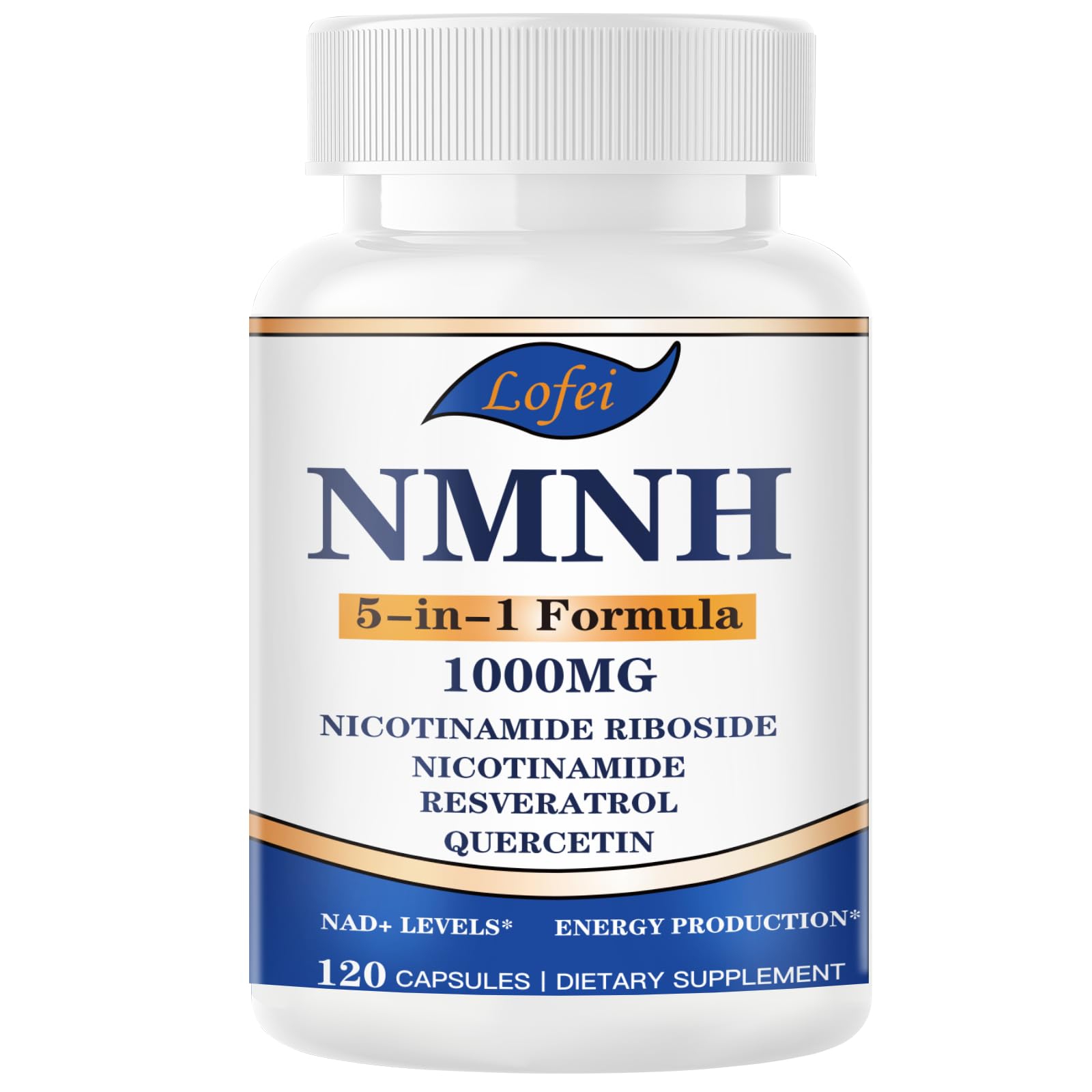 NMNH (Dihydronicotinamide Mononucleotide),NMNH Supplement 1000mg Pure Nicotinamide Mononucleotide Boosts NAD+ Levels, NAD Supplement,for Energy,Immune,Non-GMO, Gluten Free,120 Capsules LofeiAu supplements